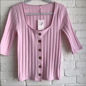 NWT Free People Ribbed Shirt